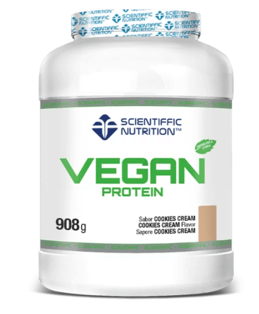 Proteína vegana 908g de Scientiffic - mezcla de guisante y arroz para músculo