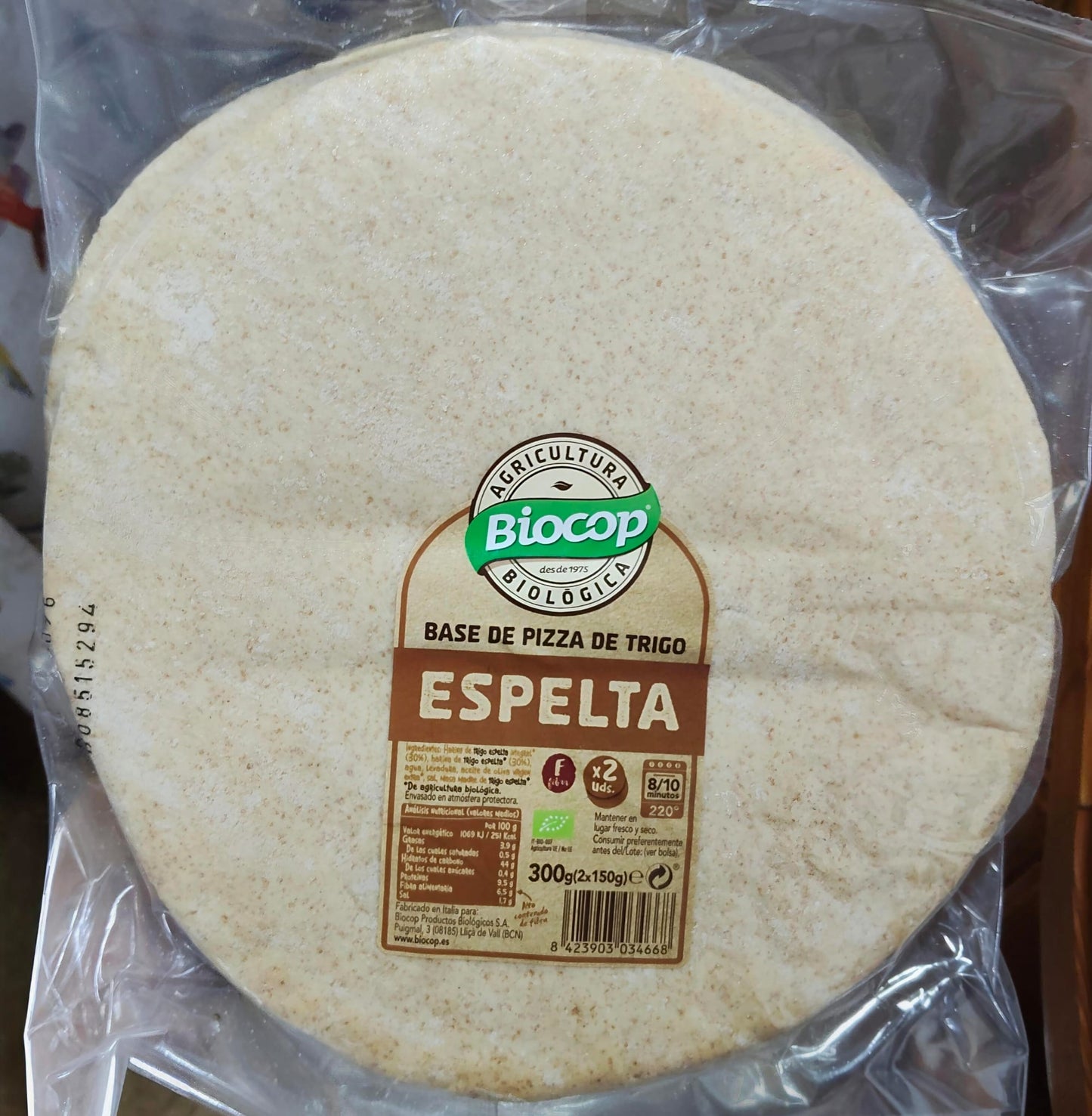 Base de Pizza de espelta Biocop