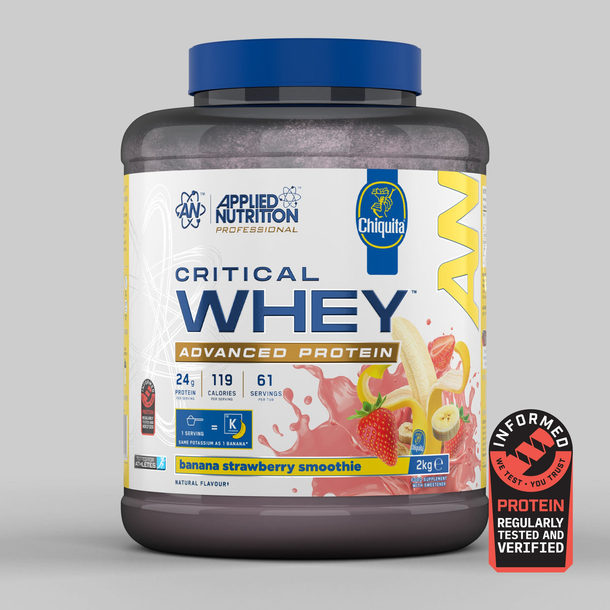 Critical Whey Protein 2kg Smoothie fresa y plátano